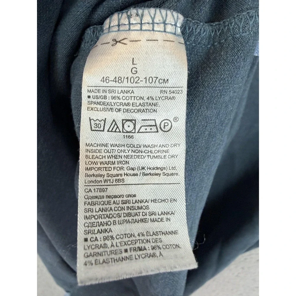 Banana Republic Polo Shirt Mens Large Blue Stretch Cotton Jersey Logo Casual Men